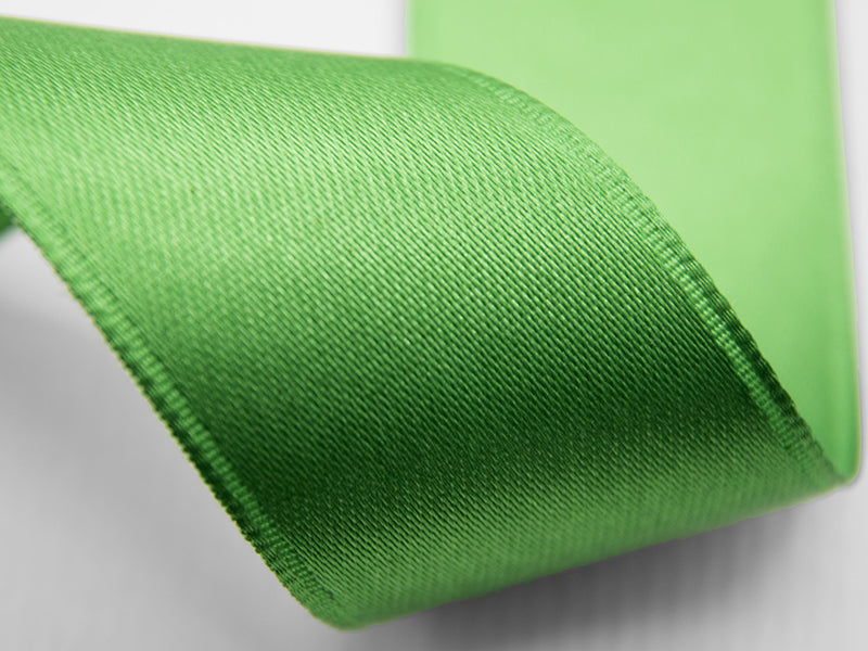 Drapeau vert double satin 3 mm